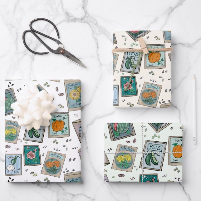 Jardin Packs Papier Set de 3 (Recto)