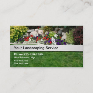 Jardin Paysage Cartes de visite simples