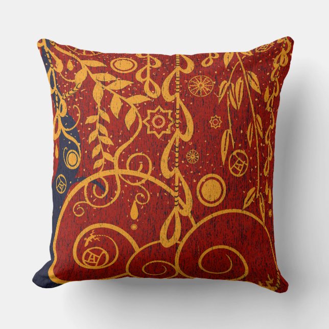 Jardin pour le coussin de décor de Nouveau d'art (Recto)