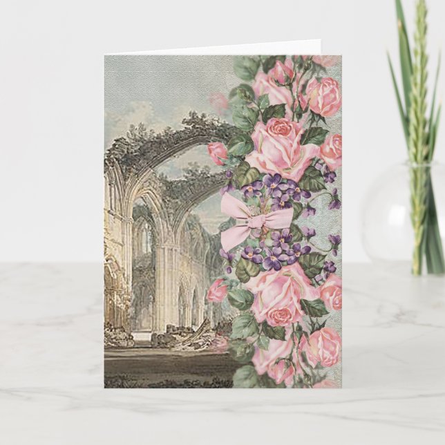 Jardin romantique - Carte de voeux (Devant)