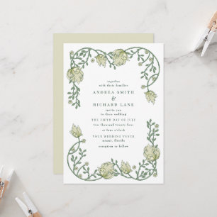 Jardin romantique Faire-part de mariage florale