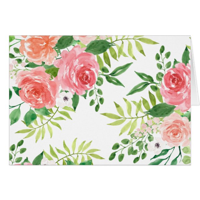 Jardin rose aquarelle (Devant Horizontal)