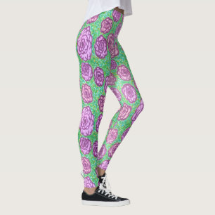 Jardin Rose de Preppy Leggings imprimés floraux