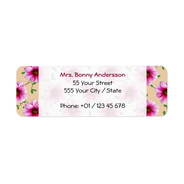 Jardin rose doux Fleur Dahlia sur n'importe quelle (Devant)