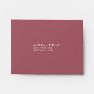 Jardin rose Enveloppe RSVP de mariage Rose foncé