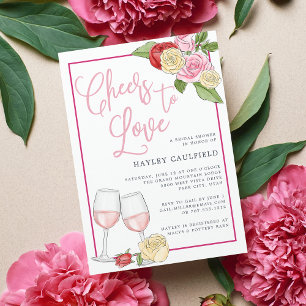 Jardin Rosé   Invitation de douche nuptiale