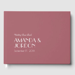 Jardin rose Livre d'invité Rose foncé Mariage