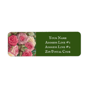 Jardin Rose victorien - Fleurs rose pastel
