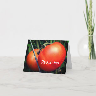 Jardin Rouge Tomates Nature Carte de remerciements