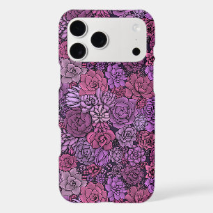 Jardin succulent en rose et violet