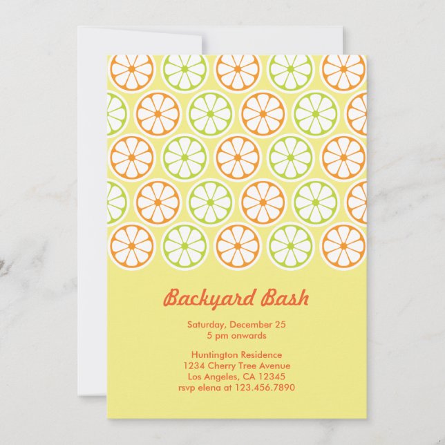 Jardin Summer Party Invitation (Devant)