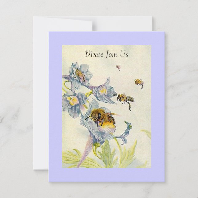 Jardin Tea Party Jolies Invitations Extérieures Li (Devant)