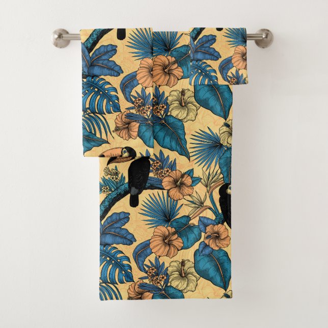 Jardin toucan en jaune et bleu (En situation)