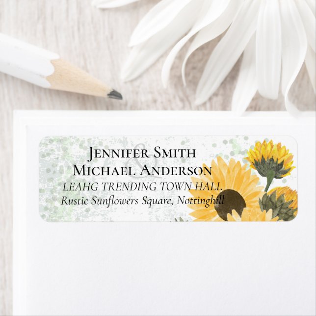 Jardin Tournesol Rustique Mariage moderne (En situation)