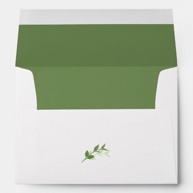 Jardin verdoyant Enveloppe Faire-part de mariage F (Dos (Bas))
