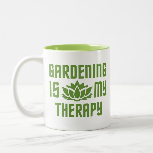 Jardinage de tasses monogrammes personnalisées (Gauche)
