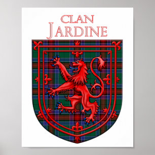 Jardine Tartan Scottish Plaid Lion Rampant Poster