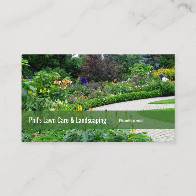 Jardins anglais aménageant le carte de visite en (Devant)