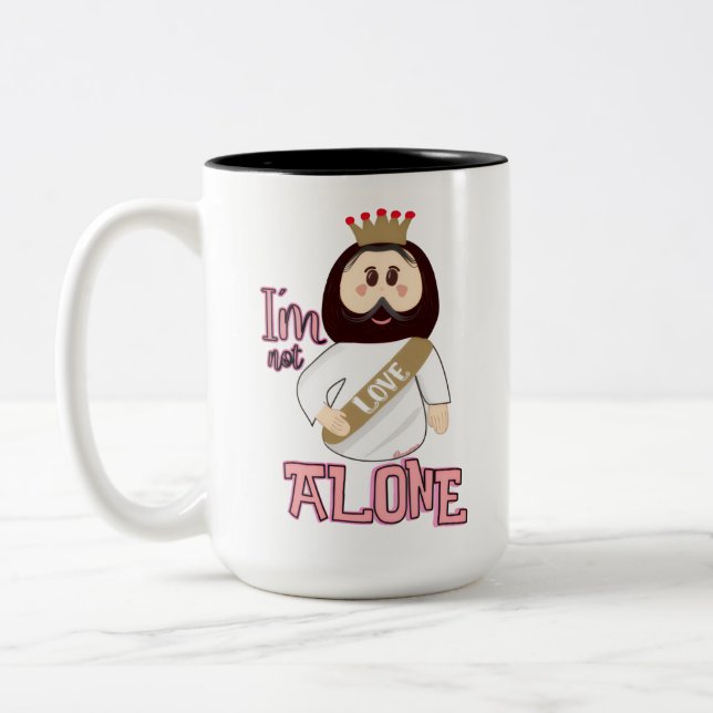 JARRO I AM NOT ALONE_ LINEA NISSI HOLY Two-Tone COFFEE MUG (Left)
