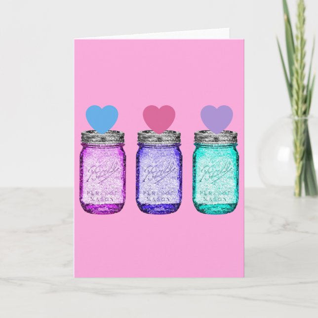Jars & Hearts Greeting Card (Front)
