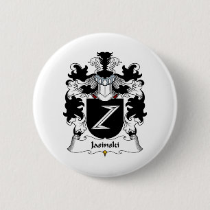 Jasinski Family Crest 2 Inch Round Button