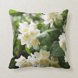 Jasmin tree in garden throw pillow