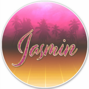 Jasmin Vorname Name golden pink Aufkleber Sticker