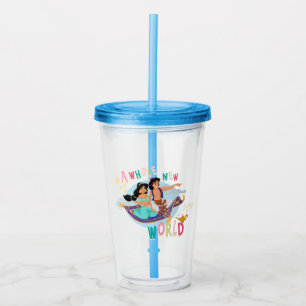 Jasmine & Aladdin Carpet Ride   A Whole New World Acrylic Tumbler