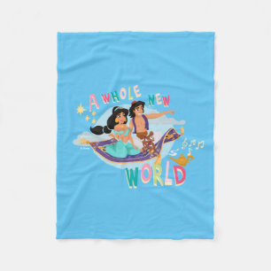 Jasmine & Aladdin Carpet Ride   A Whole New World Fleece Blanket