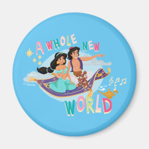 Jasmine & Aladdin Carpet Ride A Whole New World Magnet