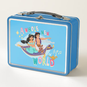 Jasmine & Aladdin Carpet Ride   A Whole New World Metal Lunch Box