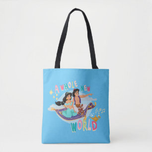 Jasmine & Aladdin Carpet Ride A Whole New World Tote Bag