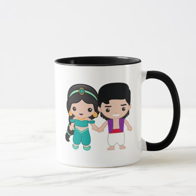 Jasmine and Aladdin Emoji Mug (Right)
