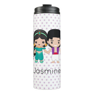 Jasmine and Aladdin Emoji Thermal Tumbler
