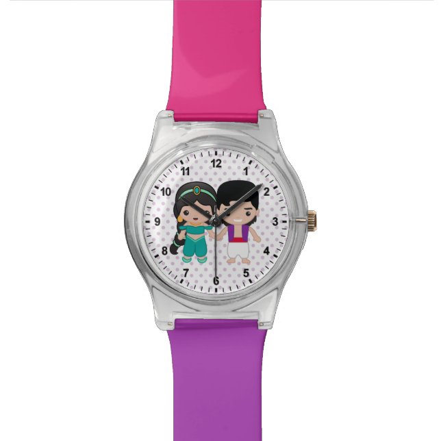 Jasmine and Aladdin Emoji Watch (Close Up)