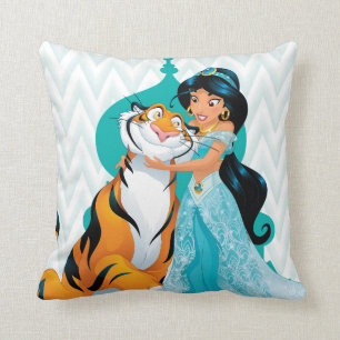Jasmine and Rajah Throw Pillow