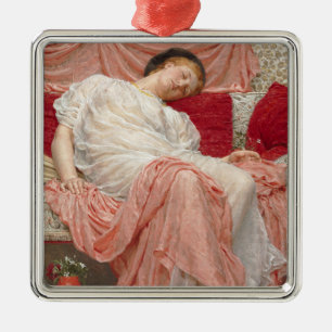 Jasmine (Beautiful Young Sleeping Woman) Metal Ornament