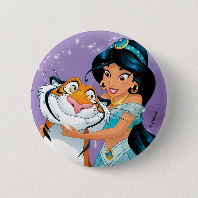 Jasmine | Besties Rule 2 Inch Round Button (Front)
