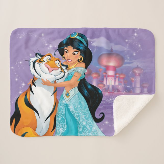 Jasmine | Besties Rule Sherpa Blanket (Front (Horizontal))