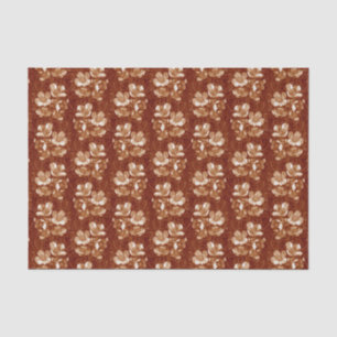Jasmine Bloom Vintage Flowers Floral Pattern Sepia Tissue Paper