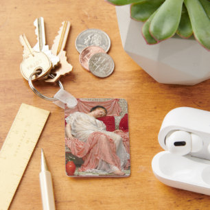Jasmine by Albert Joseph Moore, Victorian Fine Art Keychain