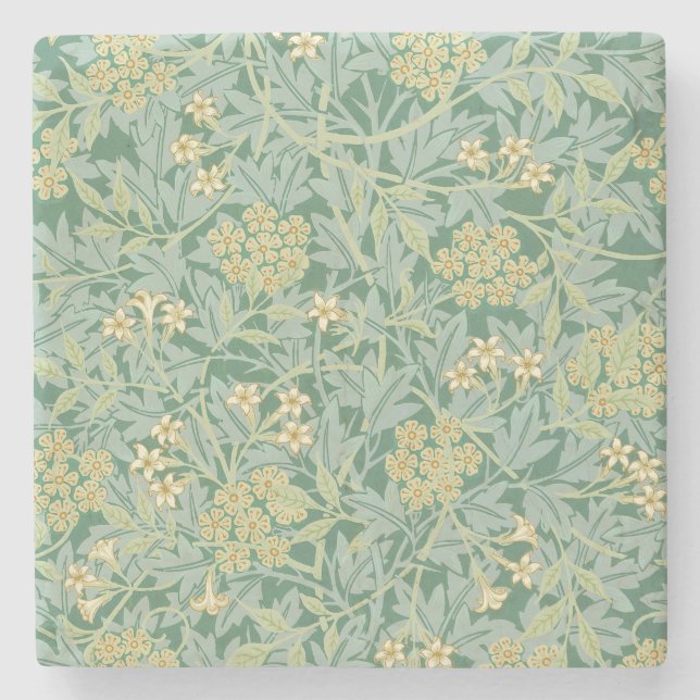 Jasmine by William Morris Stone Coaster (Front)