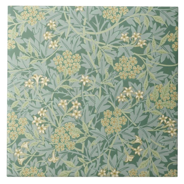 Jasmine (by William Morris) Tile (Front)
