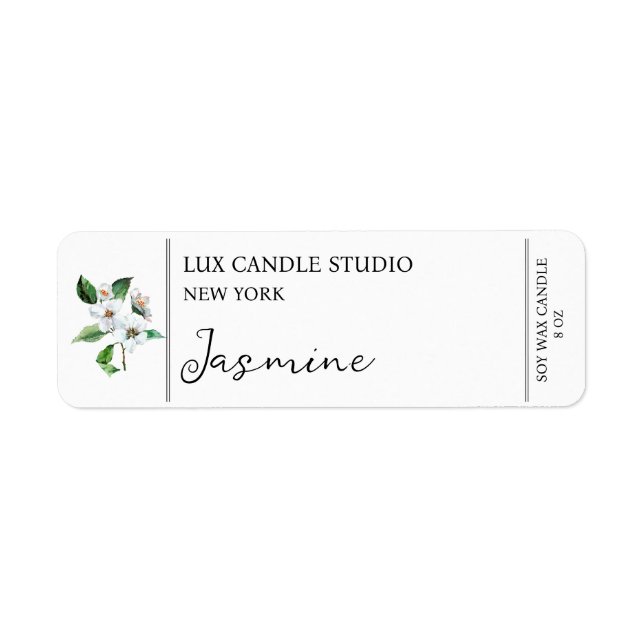 Jasmine Candle Étiquette (Devant)