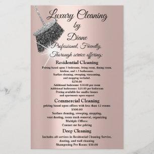 Jasmine Cleaning Service House Keeping Rose Silver Flyer
