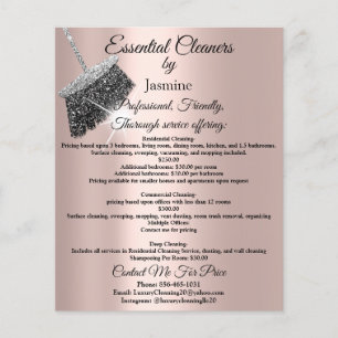 Jasmine Cleaning Service House Keeping Rose Silver Flyer