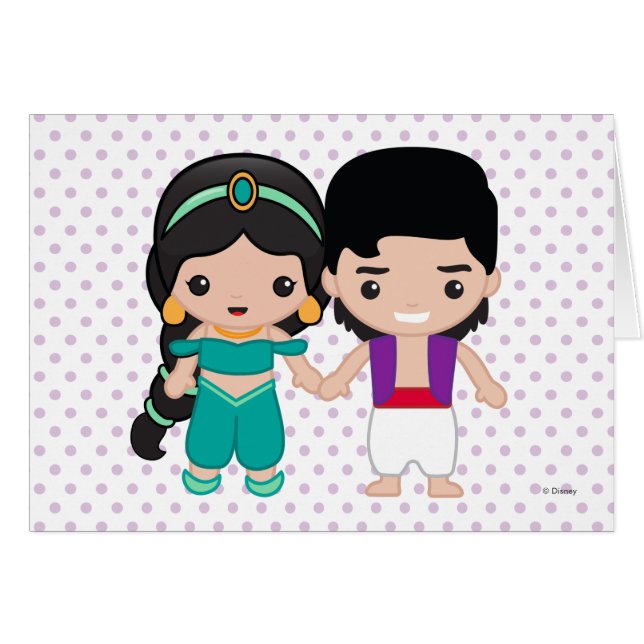 Jasmine et Aladdin Emoji (Devant horizontal)