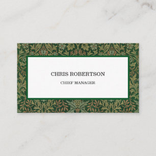 Jasmine Floral Pattern Green White Flower Garden Business Card