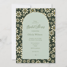  jasmine flower Bridal Shower Invitation