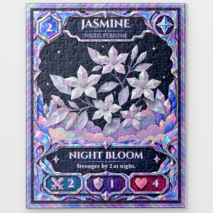 Jasmine Flower, Rainbow Foil Art Jigsaw Puzzle